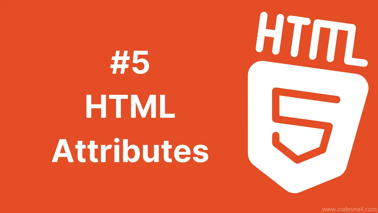 #5 HTML Attributes