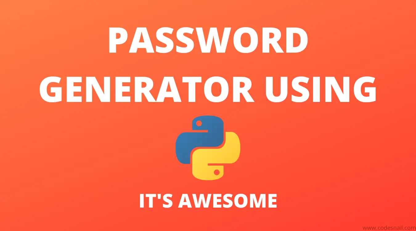 Simple Password Generator using Python